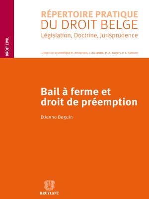 cover image of Bail à ferme et droit de préemption